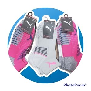 Puma Women's qtr crew socks, 9 pairs